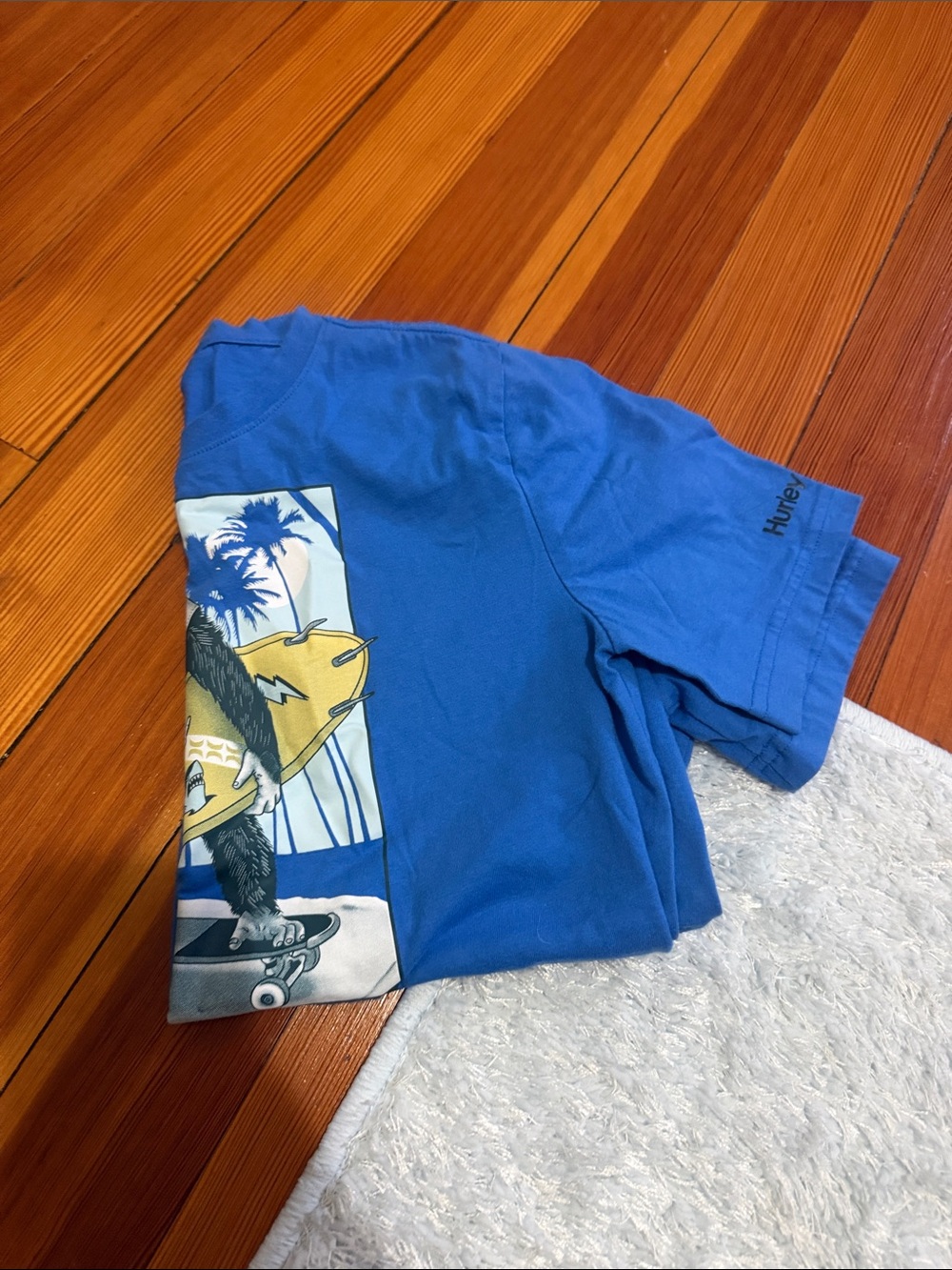 Hurley Blue Surf Skate Graphic Tee